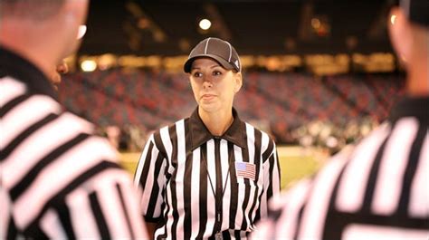 Female Football Official Seems Suited For Stripes The New York Times