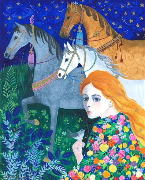 The Enchantress And Her Horses Painting By Isabelle Brent Saatchi Art