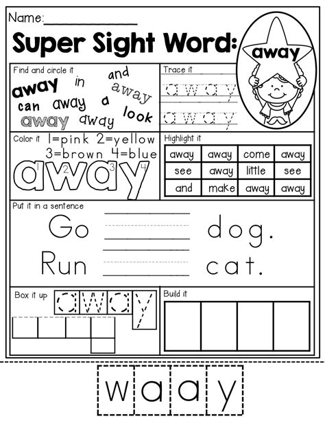The Moffatt Girls Sight Word Super Stars Sight Words Kindergarten