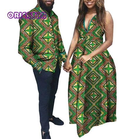 Vêtements africains pour Couples chemise africaine pour hommes et