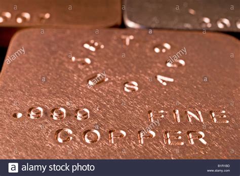 Copper Bullion Bars Stock Photo Alamy