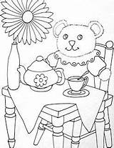 Bear Picnic Teddy Colouring Coloring Pages Bears Printable Party Brown Activities Birthday Print Preschool Tea Crafts Etsy sketch template
