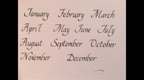Find a style that fits you. How To Write Months Name In Calligraphy (For Beginners ...