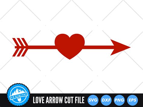 Valentine Love Arrow SVG | Cupid Arrow Graphic by lddigital · Creative