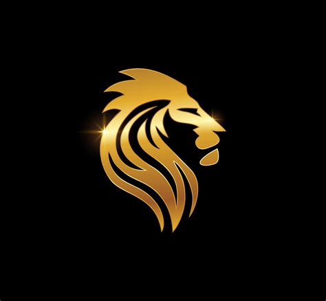 Golden Lion Head Vector Sign Download Free Vectors Clipart Graphics