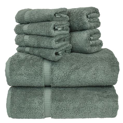 Luxury Hotel Spa Bath Towel Set Turkish Cotton Towel Bundle Total 8