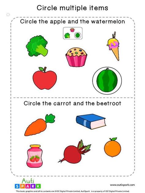 Circle And Identify Objects 01 Best Sorting Worksheet Autispark