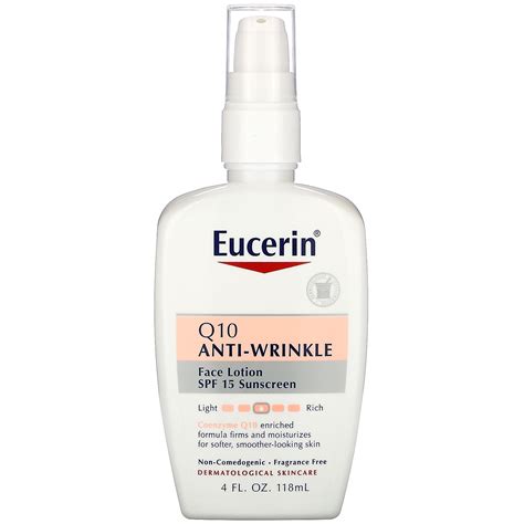 Eucerin Q10 Anti Wrinkle Sensitive Skin Lotion Spf 15 Sunscreen 4 Fl Oz 118 Ml Iherb