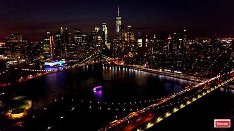 New York City Skyline At Night Hd 4k Wallpaper Screensaver Edition
