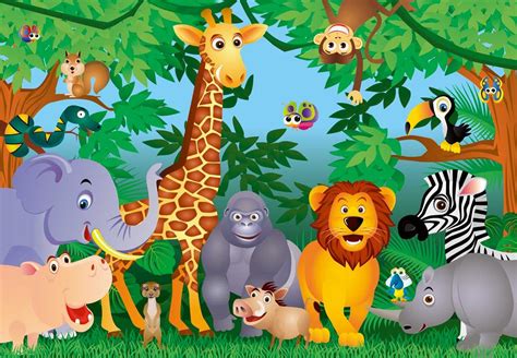 Modern safari themed boys bedroom | mood board monday. Jungle Theme Wallpaper for Kids | Jungle mural, Jungle ...