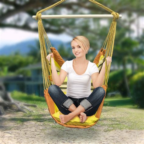Everking outdoor hanging hammock chairs & porch swing. Sorbus Hanging Rope Hammock Chair Swing Seat for Any ...