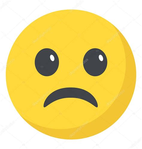 Sad Face Emoji Depressed Smiley — Stock Vector © Vectorspoint 187284154