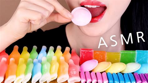 Asmr Nik L Nip Wax Bottlesufo And Jewelry And Mermaid Jelly Candy Eating Sounds Mukbang닉클립 왁스병수수깡