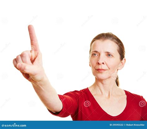 Senior Woman Holding Index Finger Stock Photography Image 29595532