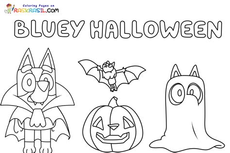 Bluey Halloween Coloring Pages