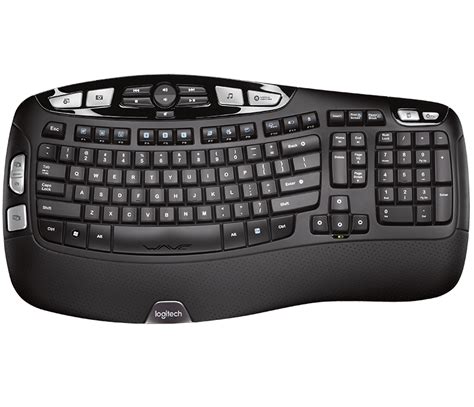 Logitech K350 Wireless Keyboard With Wave Shape Frame And Palm Rest For