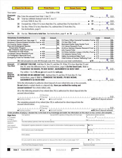 1040ez State Tax Form California Form Resume Examples