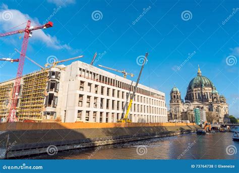 Reconstruction Of The Berlin Castle Stock Photo Image Of Site River