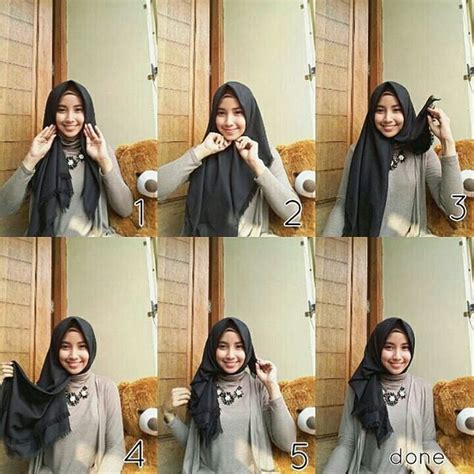 25 Kreasi Tutorial Hijab Segi Empat Simple 2018