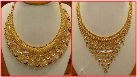 Latest Light Weight Gold Necklace Designs Designer Gold Necklace