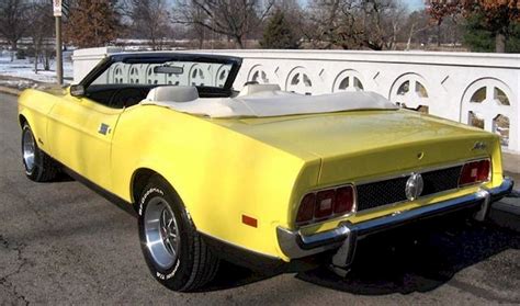 Medium Bright Yellow 1973 Ford Mustang Convertible Mustangattitude