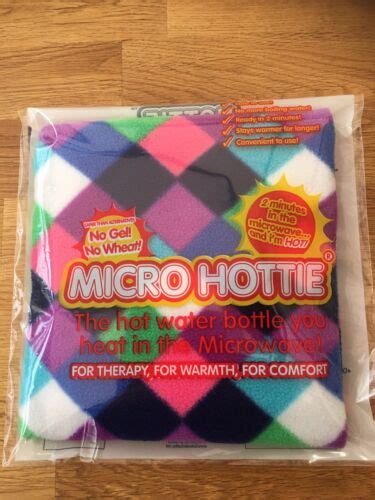 Hotties Harlequin Fleece Microwavable Hot Water Bottle Micro Hottie Ebay