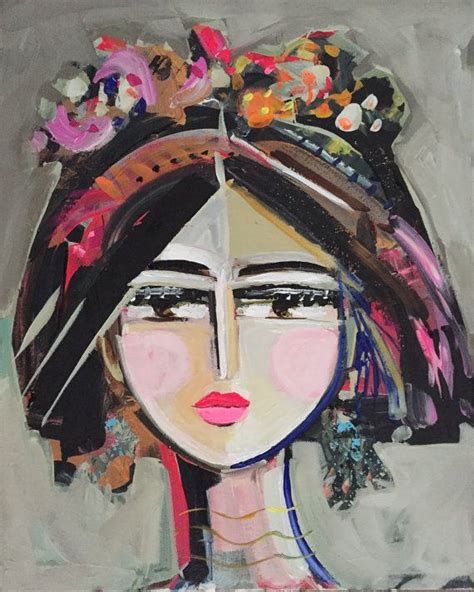 Abstract Portrait Painting Original On Canvas Woman Etsy Abstract