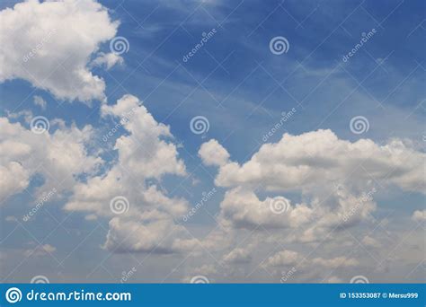 Blue Sky With White Clouds Stock Image Image Of Blue