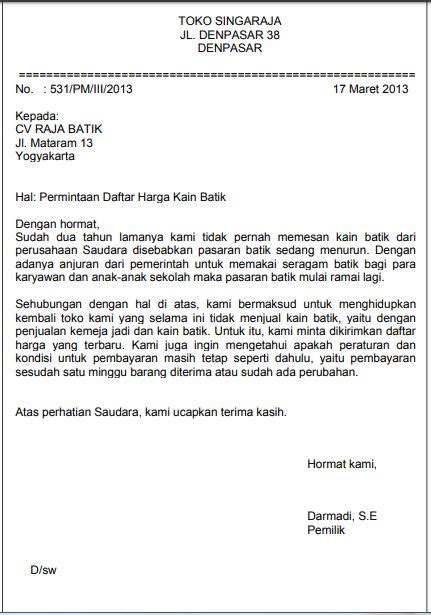 Yang membedakan jenis surat ini dengan full block. 6 Bentuk Surat dan Contohnya | Bentuk Lurus Penuh, Lurus ...