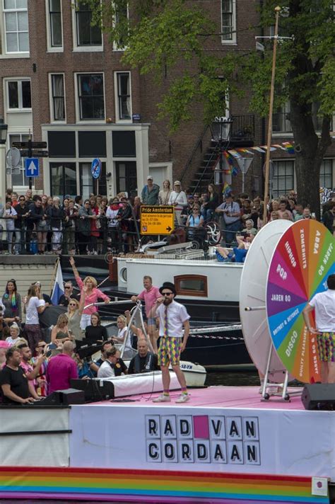 cordaan boat at the gay pride at amsterdam the netherlands 2019 editorial image image of close