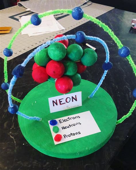 Atom Neon 3D Model Atom Model Atom Model Project Science Projects