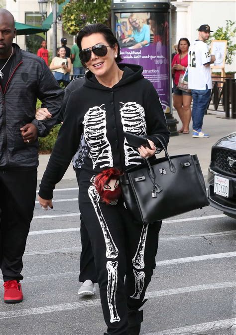 Kris Jenner Wearing A Skeleton Costume For Halloween 13 Gotceleb