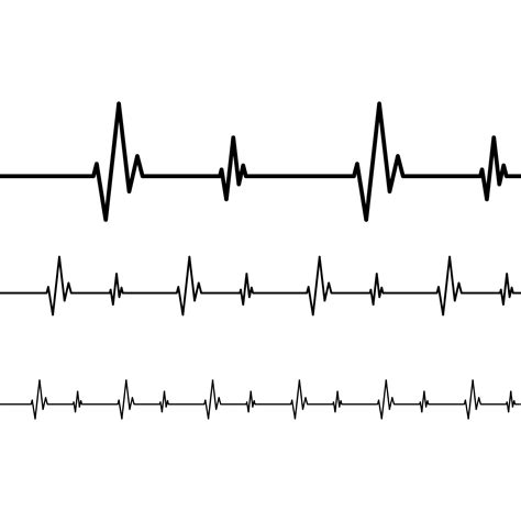 Heart Rhythm Vector Design Illustration Isolated On White Background