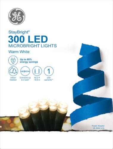 GE StayBright LED Microbright Lights Warm White 300 Ct Kroger