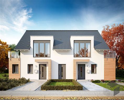 Wir würden gerne ein vordach aus ziegeln und eine terassenüberdachung haben wollen. Doppelhaus LifeStyle 23 (out) von massa haus | Fertighaus.de