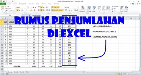 Rumus Excel Sum Tutorial Cara Menjumlahkan Di Excel Lengkap Mobile