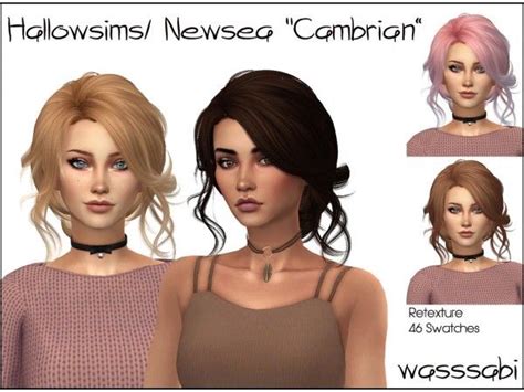 The Sims 4 Wasssabi Hallowsims Cambrian Retexture Sims Hair The