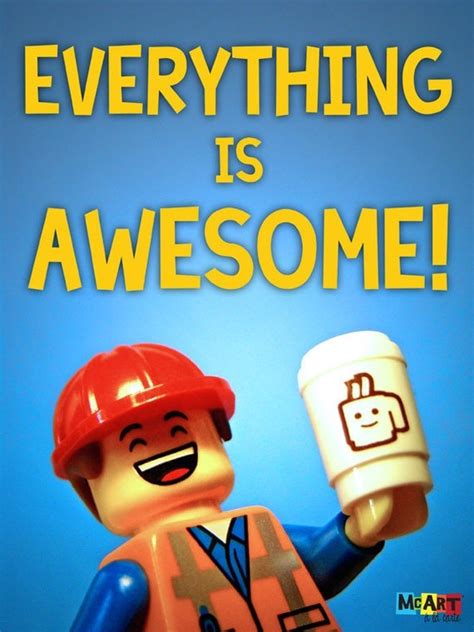 Items Similar To Lego Movie Minifig Scene Print Everything Is