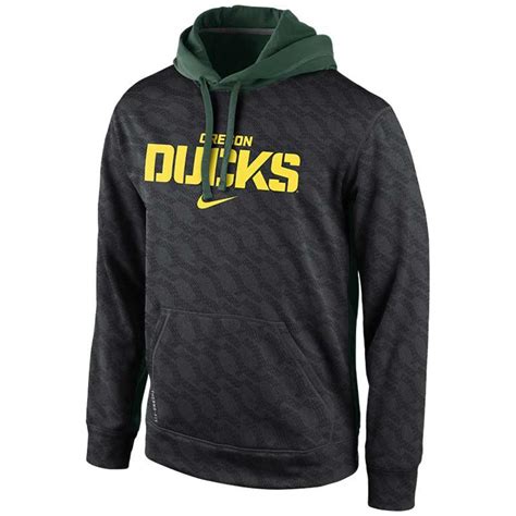 Nike Mens Oregon Ducks Thermafit Hoodie Sweatshirt In Black For Men Lyst