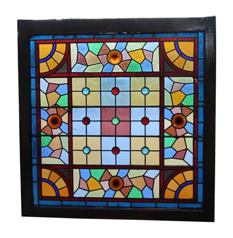 Multi Colored Antique Stained Glass Window Olde Good Things