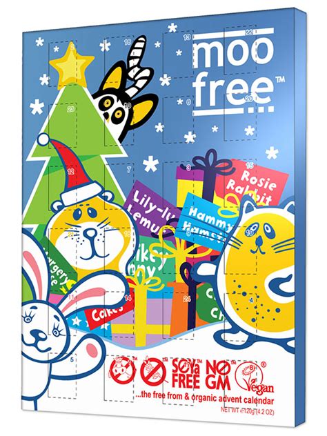 Dairy Free Chocolate Advent Calendar Organic 120g Moo