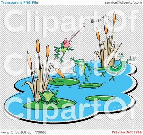 Royalty Free Rf Clipart Illustration Of A Group Of Happy Frogs In A