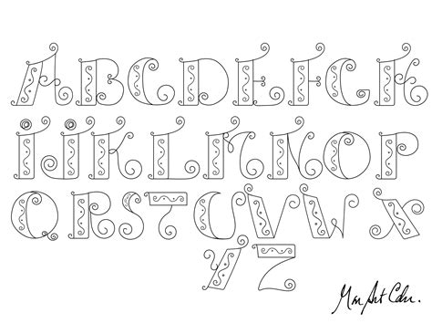 My First Alpha Fancy Doodling Monartcanadian Hand Lettering