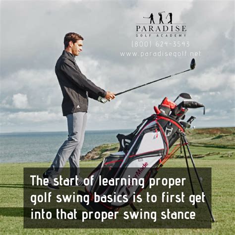 The Start Of Learning Proper Golf Swing Basics Is To First Get Into