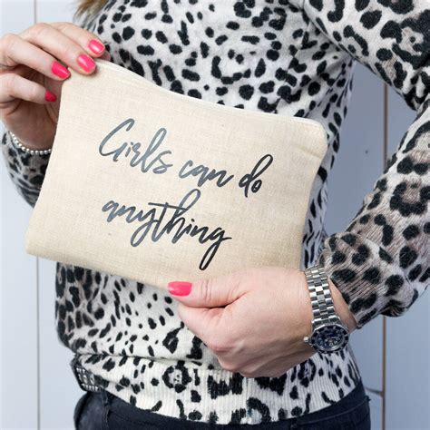 Girls Can Do Anything Jute Pouch By Love Lammie Co