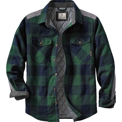 Legendary Whitetails Woodsman Quilted Evergreen Shirt Jacket Men