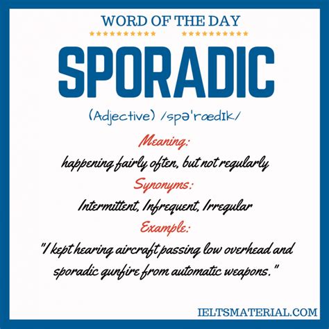 Sporadic Word Of The Day For Ielts Speaking And Writing