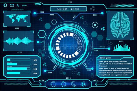 Futuristic Interface Technology Line Frame Abstract Background Design