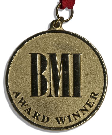 Lot Detail Bmi Music Award Medal From 2005