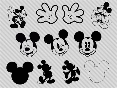 Mickey Mouse Svg Bundle Layered Svg Cut File